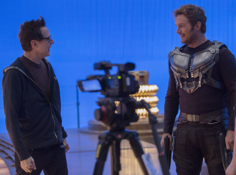 Guardians of the Galaxy set, James Gunn, Chris Pratt