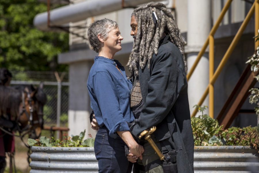 Khary Payton as Ezekiel, Melissa McBride as Carol Peletier - The Walking Dead _ Season 9, Episode 1