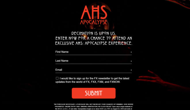 AHS: Apocalypse page